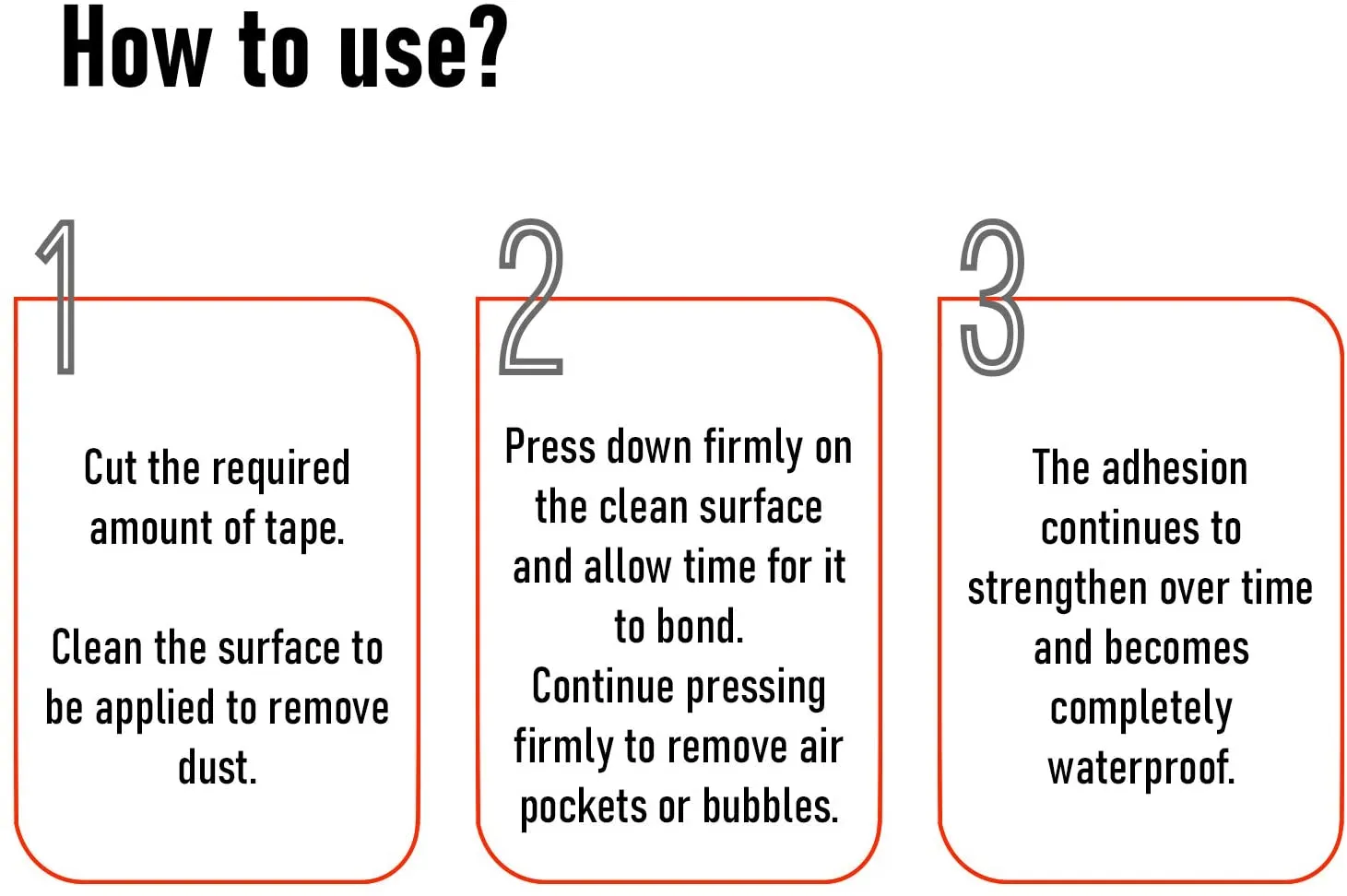 Waterproof Patch and Seal Tape, 4" x 5' Black