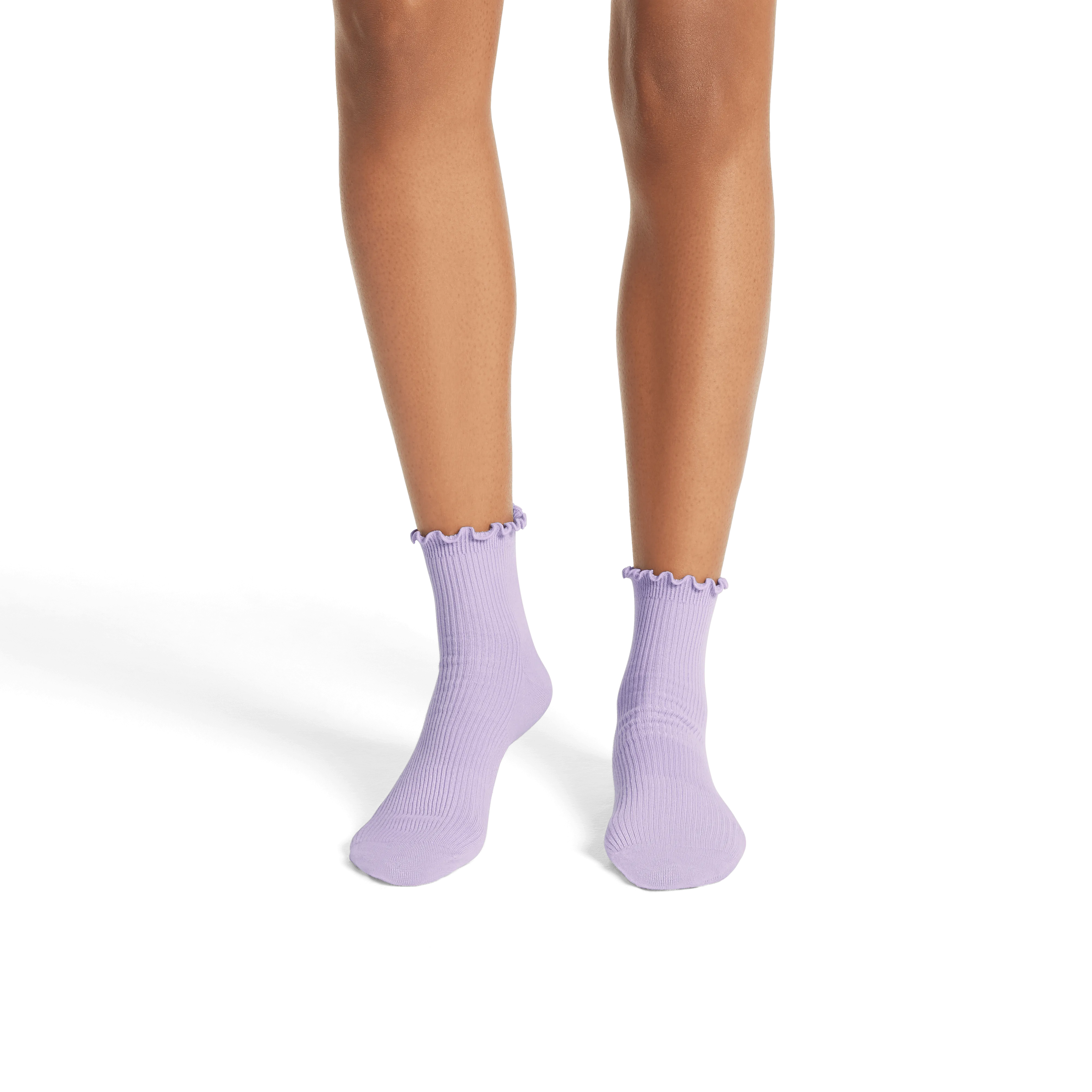 Women's Frilly Rib Quarter Socks