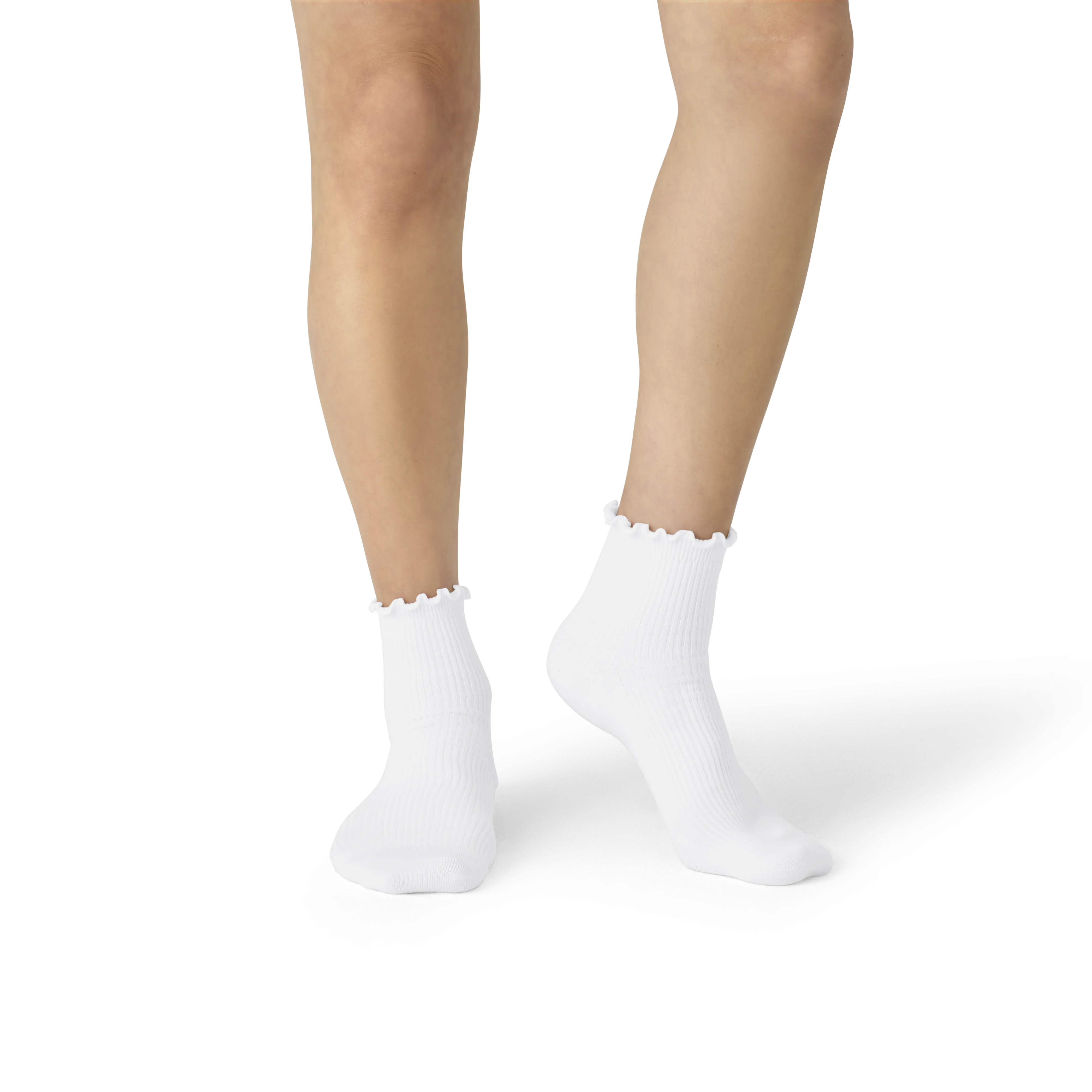 Women's Frilly Rib Quarter Socks