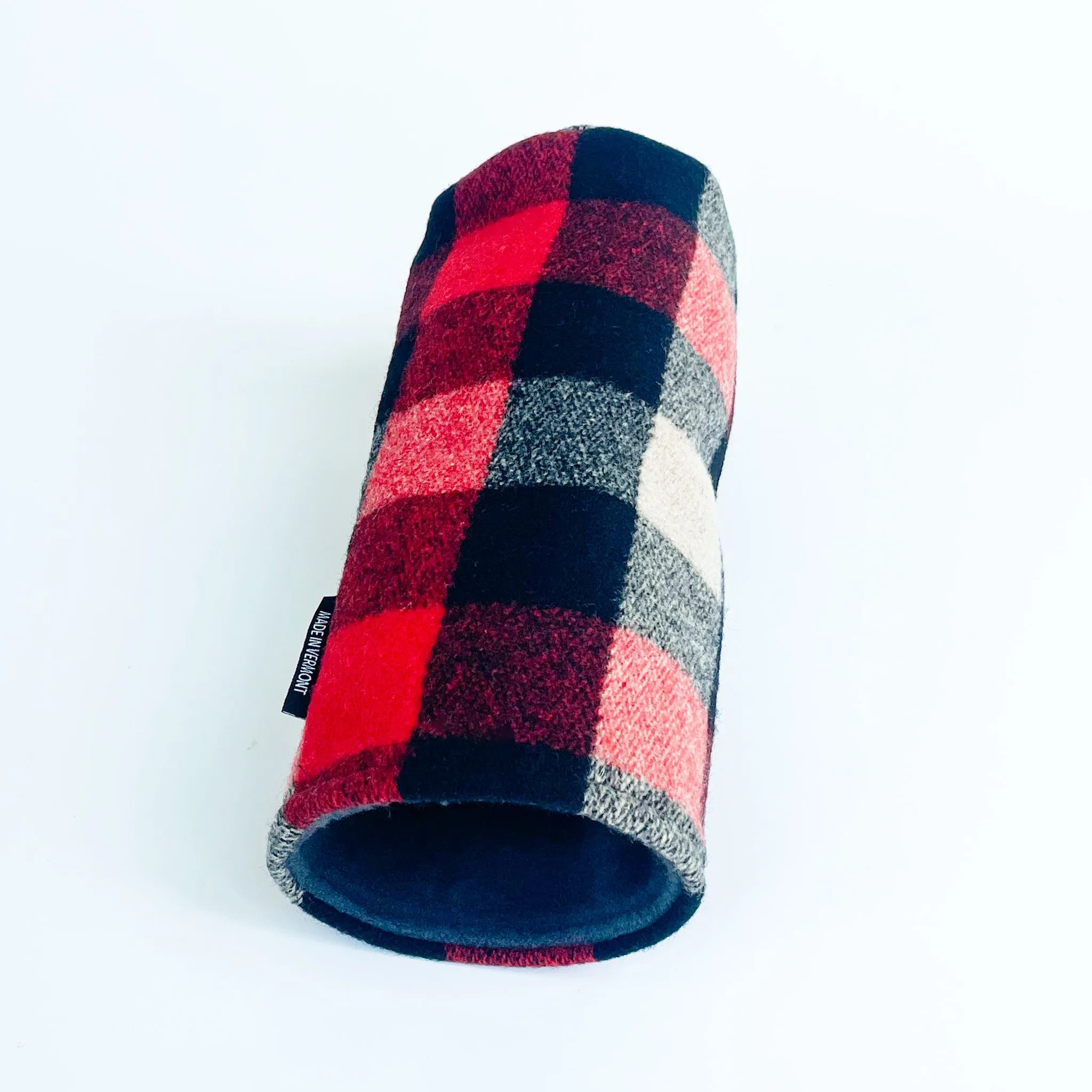 Wool Driver Headcover - Red Ivory Black Buffalo Check