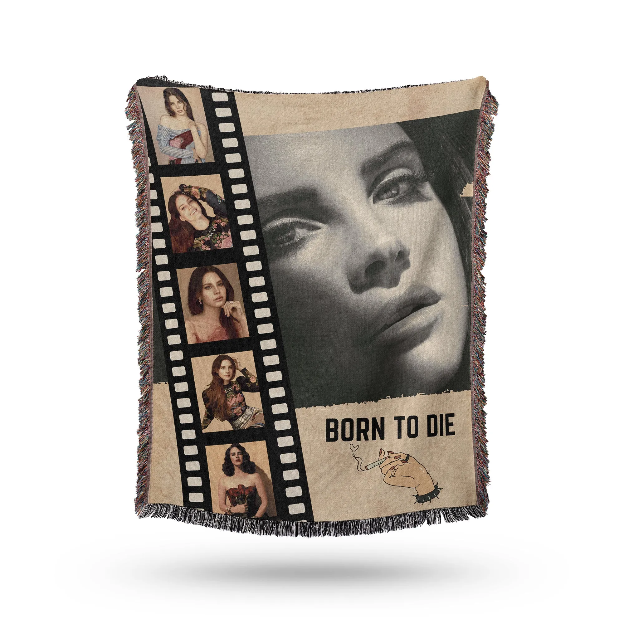 Woven Blankets Luxurious Cotton Woven Tapestry Throw Blanket | Lana Del Rey Woven Blanket